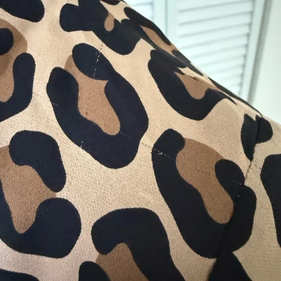 Tory Burch Leopard Print Long Sleeve Dress - Picture 4 of 14